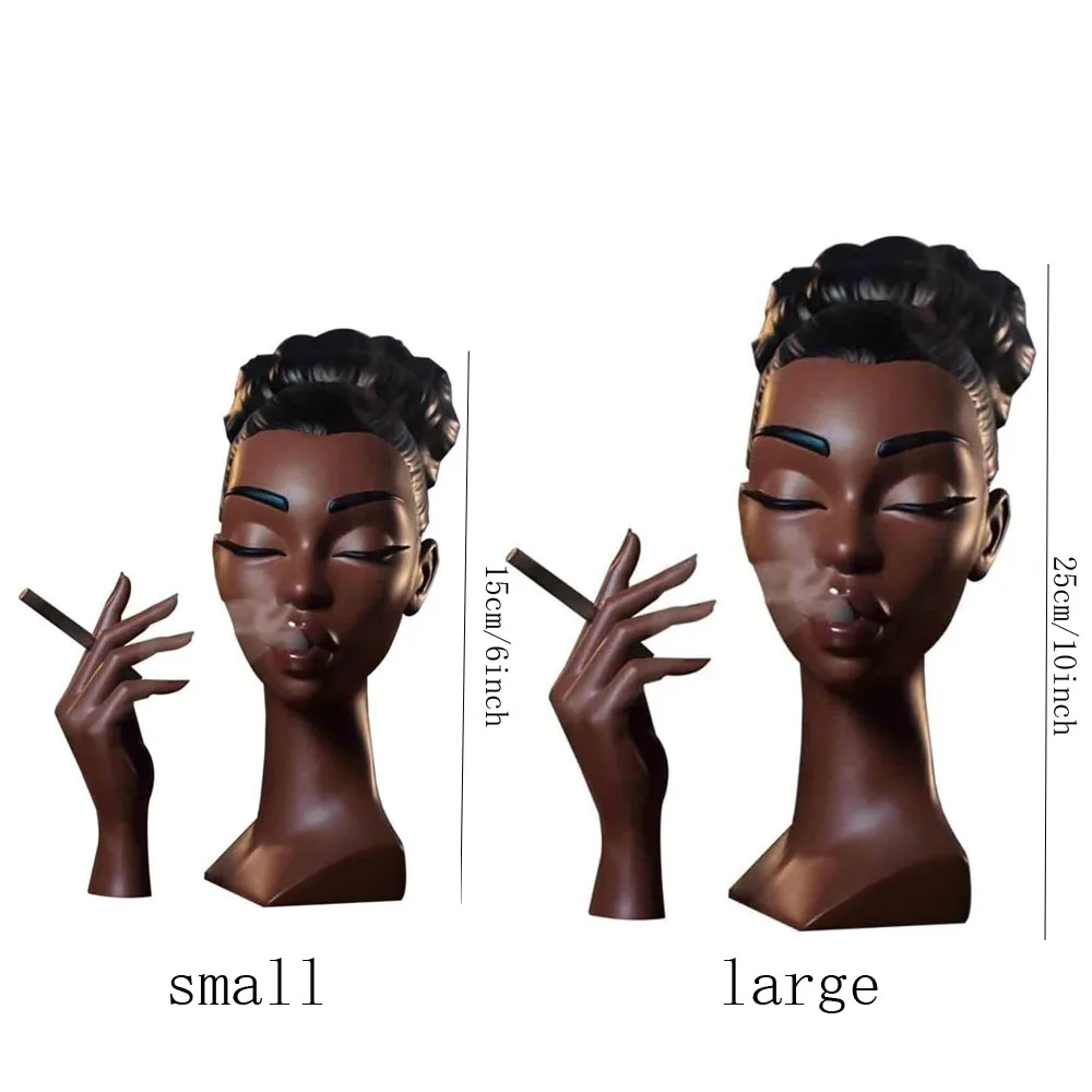 Черная Женская головка благовоний воздушный поток курильница декоративная