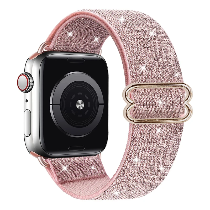 

Эластичный ремешок для Apple watch band 40 мм 41 мм 44 мм 45 мм 49 мм, Нейлоновый Регулируемый соло-браслет для iWatch series 3 4 5 6 7 SE ULTRA