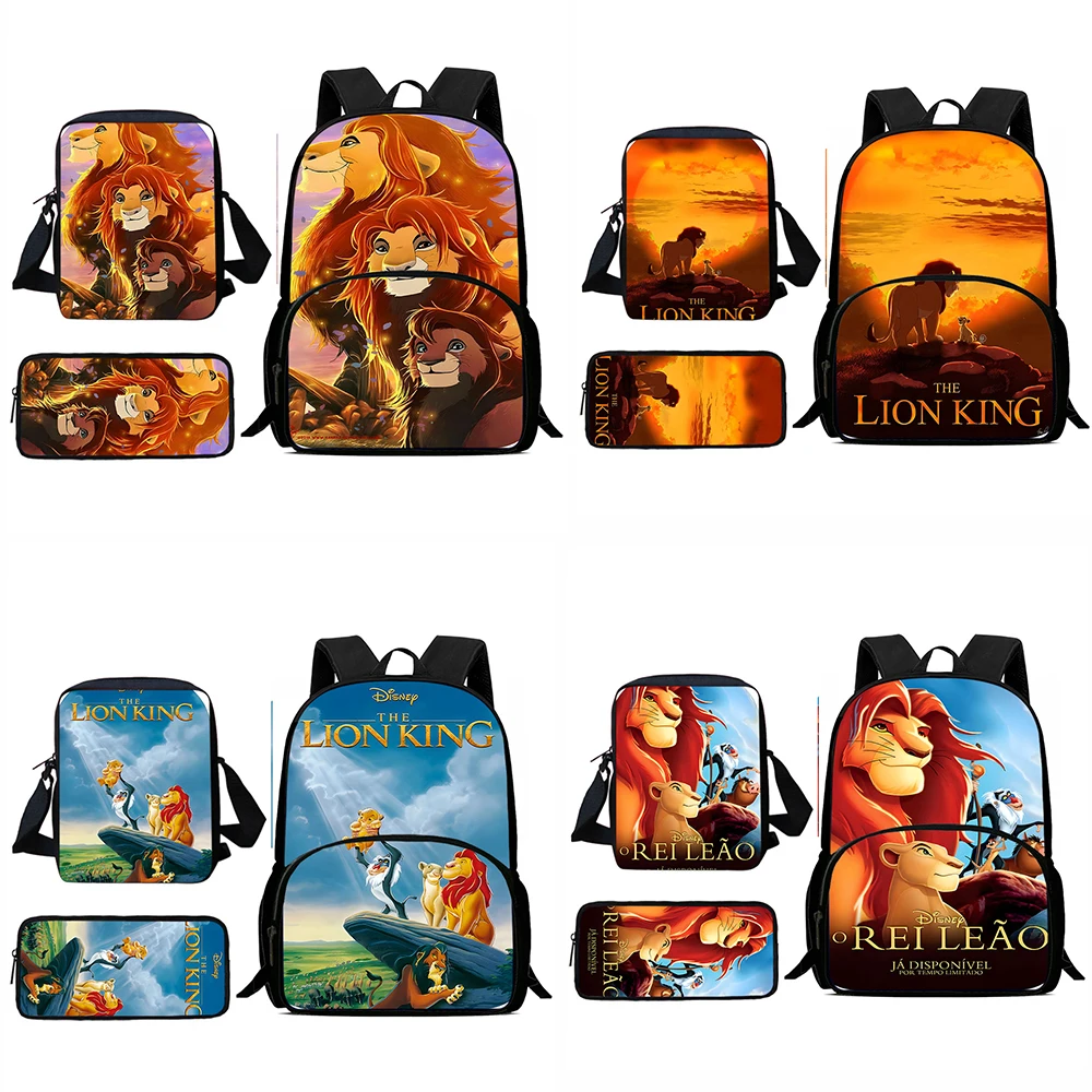 Детские рюкзаки милая сумка через плечо в стиле аниме Король Лев рандаш для