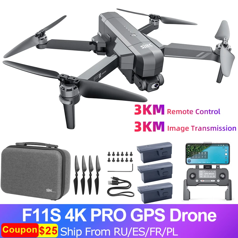 

F11S 4K PRO GPS Drone Camera 2-axis Anti-Shake Gimbal Brushless Quadcopter FPV 5G 3km 26mins Flight RC Helicopter HD Camera Dron