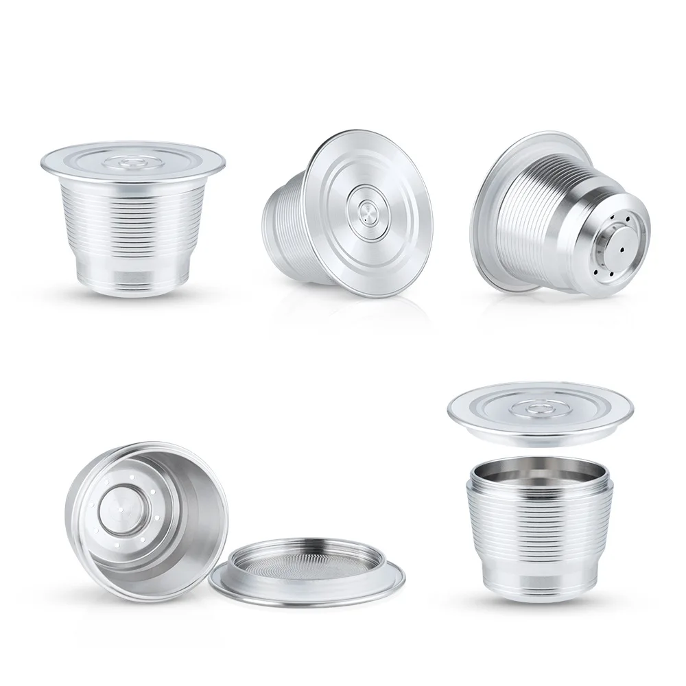 

Nespresso Refillable Capsule Stainless Steel Coffee Inox Cafe Permanent Coffee Filter Tamper Coffeeware For Nespresso Machines