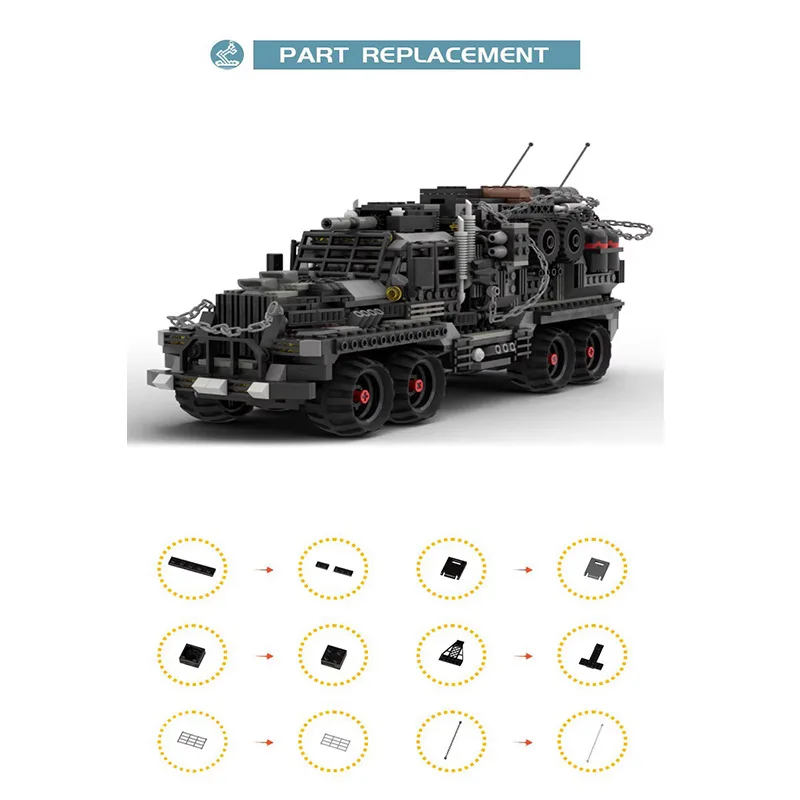 Новая модель автомобиля Mad Maxed Apocalypse wasteland строительные блоки Популярные фильмы