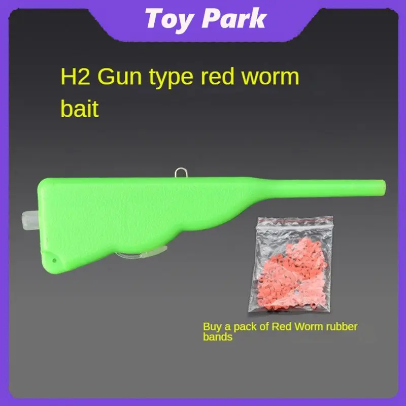 

Fishing Red Worm Tool Red Worm Gun Red Worm Rubber Band Goods For Fishing Earthworm Clip 2 Colors Live Bait Clip Fast Binding