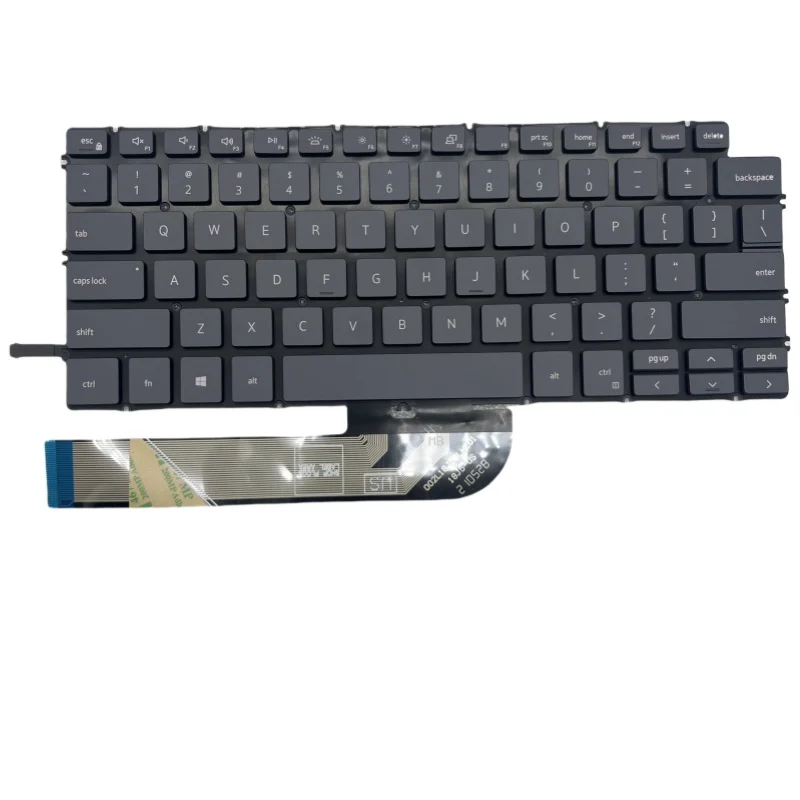 Фото Dell Inspiron 13 5390 5391 7390 7391 14 5493 5498 7490 7491 5490 5494 P42E P83F Latitude 3301 3410 Клавиатура с подсветкой, раскладка BR/US №1