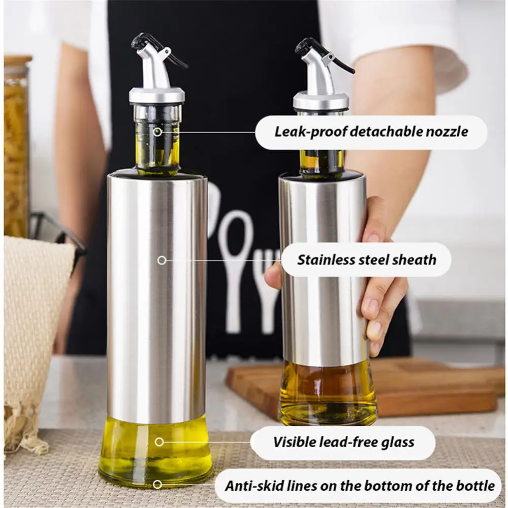 

Glass Seasoning Bottle Square Seasoning Bottle Oil Pot Leak-proof Kitchen Oil Bottle Oil Can Sesame Oil Soy Sauce Vinegar Pot