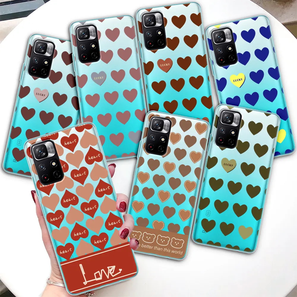 

Case for Xiaomi Redmi Note 12 Pro Plus 11 10 9S K40 11E 9 10S 8 8T 9T 7A 10C 11T 5G 11S 9A 9C TPU Phone Cover Love Heath Fashion