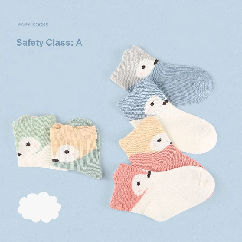 Носки для новорожденных на весну и осень дышащие мягкие носки маленьких девочек