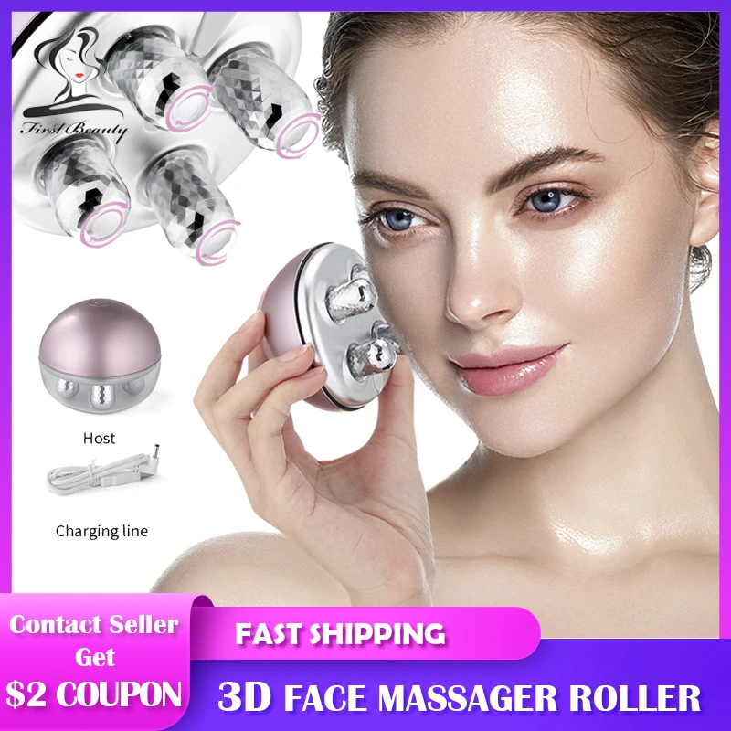 

EMS Rechargeable Micro Current Roller Face Lift Massager Tighten Facial Slimming Skin Firming Anti Wrinkle Removal Beauty Device