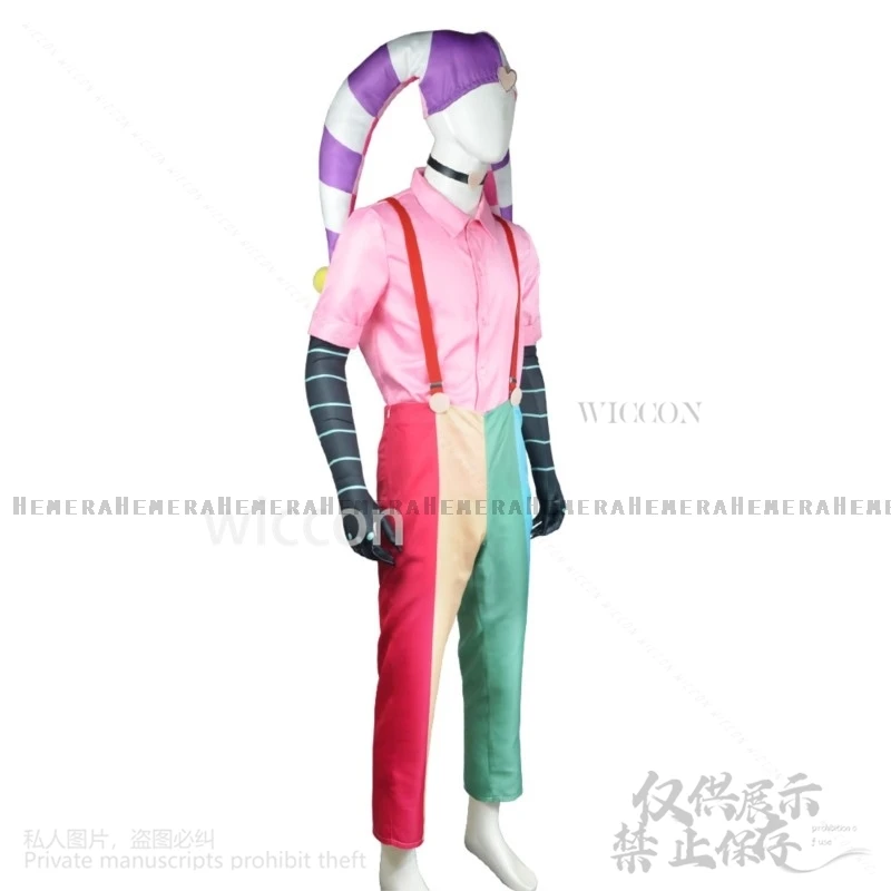 Аниме мультфильм Helluvaa косплей Fizzarolli костюм униформа комбинезоны шляпа спальные