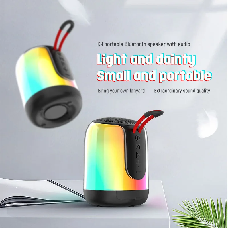 Беспроводная мини-колонка MW Audio с цветной LED-подсветкой, портативный сабвуфер для улицы, креативный дизайн (art.: 3920dc87f9c81) - 3920dc87f9c81