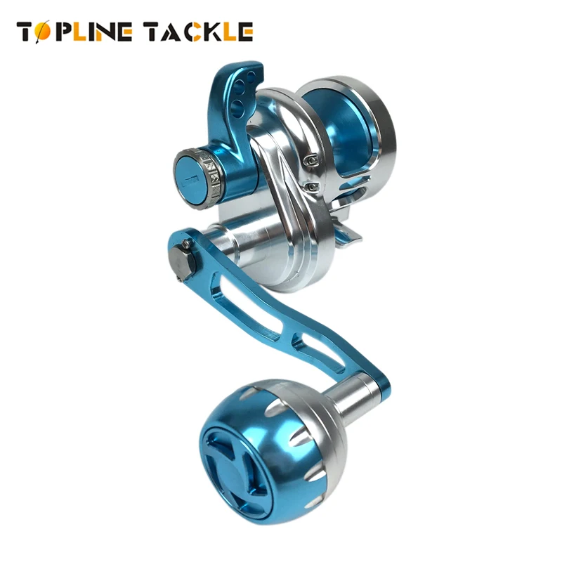 

Better Leader 6.3:1 Slow Pitch Jigging Reel Aluminum CNC Machined High Retrieve Max Drag 35KG Sea fishing jigs Reel500