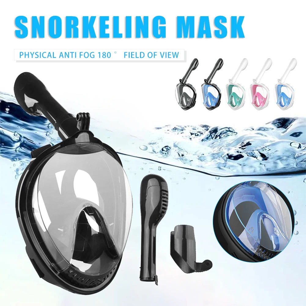 

Adult Children Underwater Snorkeling Mask Full Face Water Sport Scuba Diving Snorkeling Masks Wide View Anti-Fog Submarine Mask