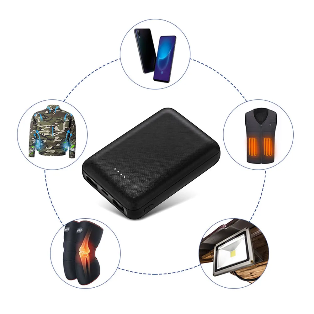 

10000mAh Portable Charging Power Bank Special For Heating Clothing Mini Fast Heating Vest Jacket Equipment External Battery