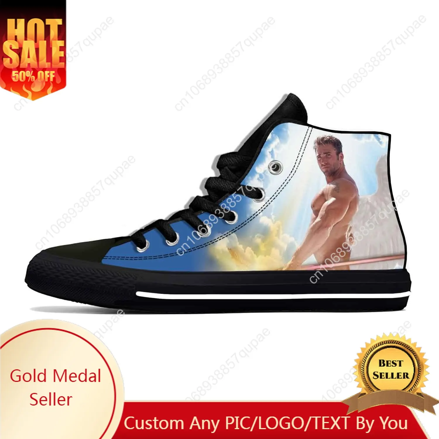 Billy Herrington Gachigasm Gachi Gachimuchi Funny Casual Cloth Shoes High Top Lightweight Breathable 3D Print Men Women Sneakers