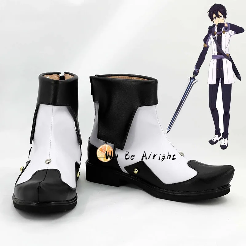 

Anime Sword Art Online The Movie: Ordinal Scale Narusaka Kazuto Kirigaya Kazuto Kirito Cosplay Flat Shoes Boots