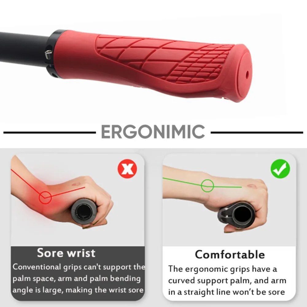 2 шт. резиновые противоскользящие ручки для велосипеда