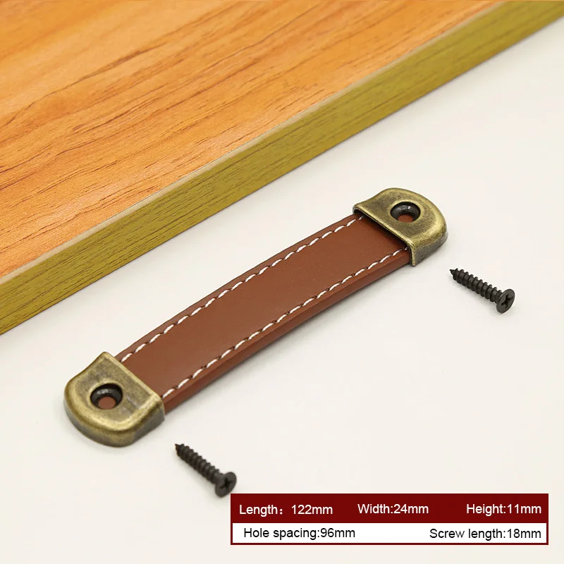 

Дверные ручки для шкафа из цинкового сплава и кожи 96/128/160 мм