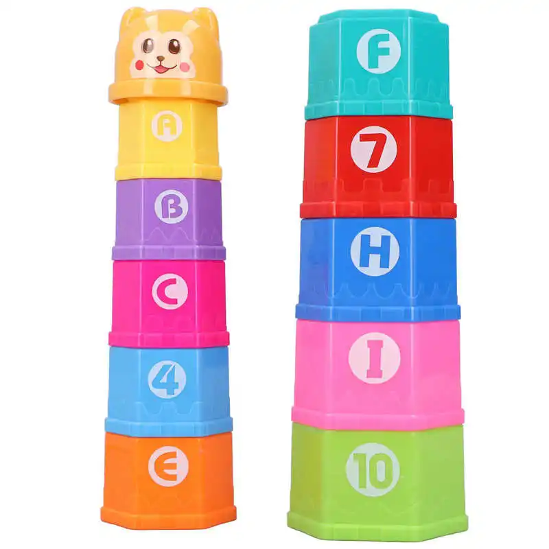 

Stacking Cups Toy Baby Building Toy Set Colorful for 6 Months Above