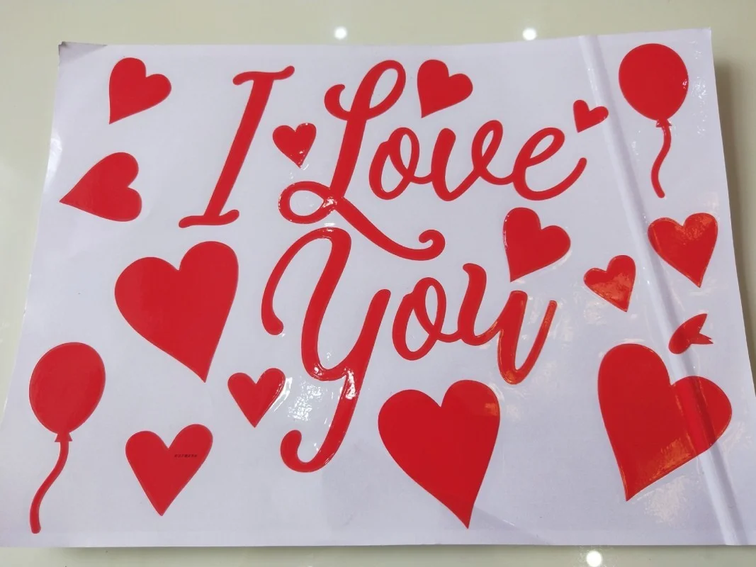 1 Piece Diy Balloon Sticker Red I Love You Bobo Transparent Wedding Valentine's Day Birthday Party Decoration | Дом и сад