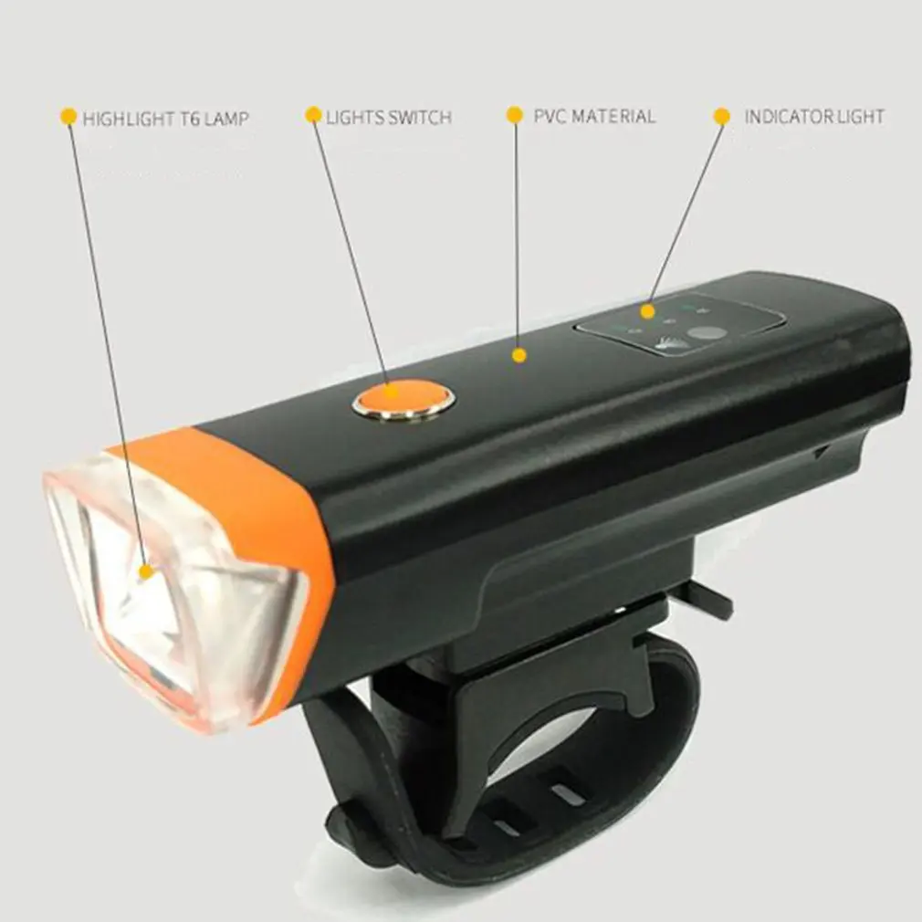 

2021 Bicycle Front Light USB Rechargeable LED Bike Light Waterproof Cycling Headlight Climbing Safety Flashlight Lamps Dropship