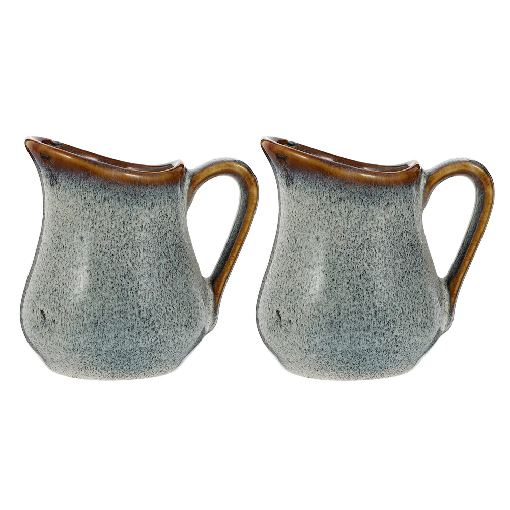 

Pitcher Creamerceramic Jug Cream Cup Pourer Mini Sauce Frothing Coffee Gravy Dispenserespresso Porcelain Handle Serving Vintage