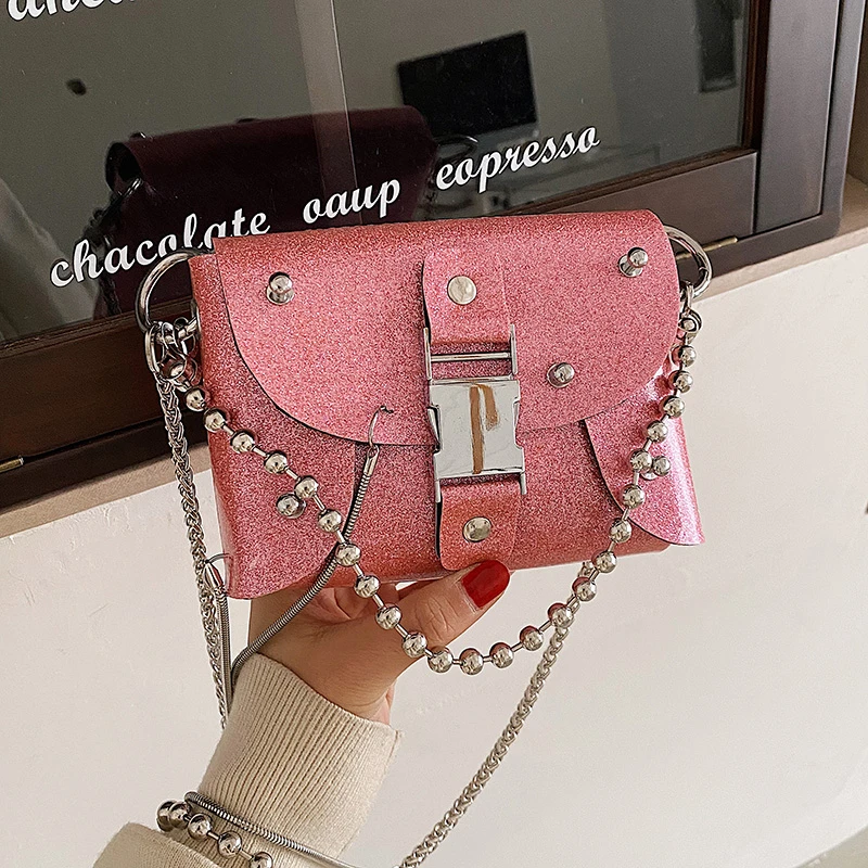 

Mini Bag 2023 New Fashion Women Bag Patent Leather Crossbody Bag For Ladies Chain Shoulder Bag Street Phone Purse Handbag Female