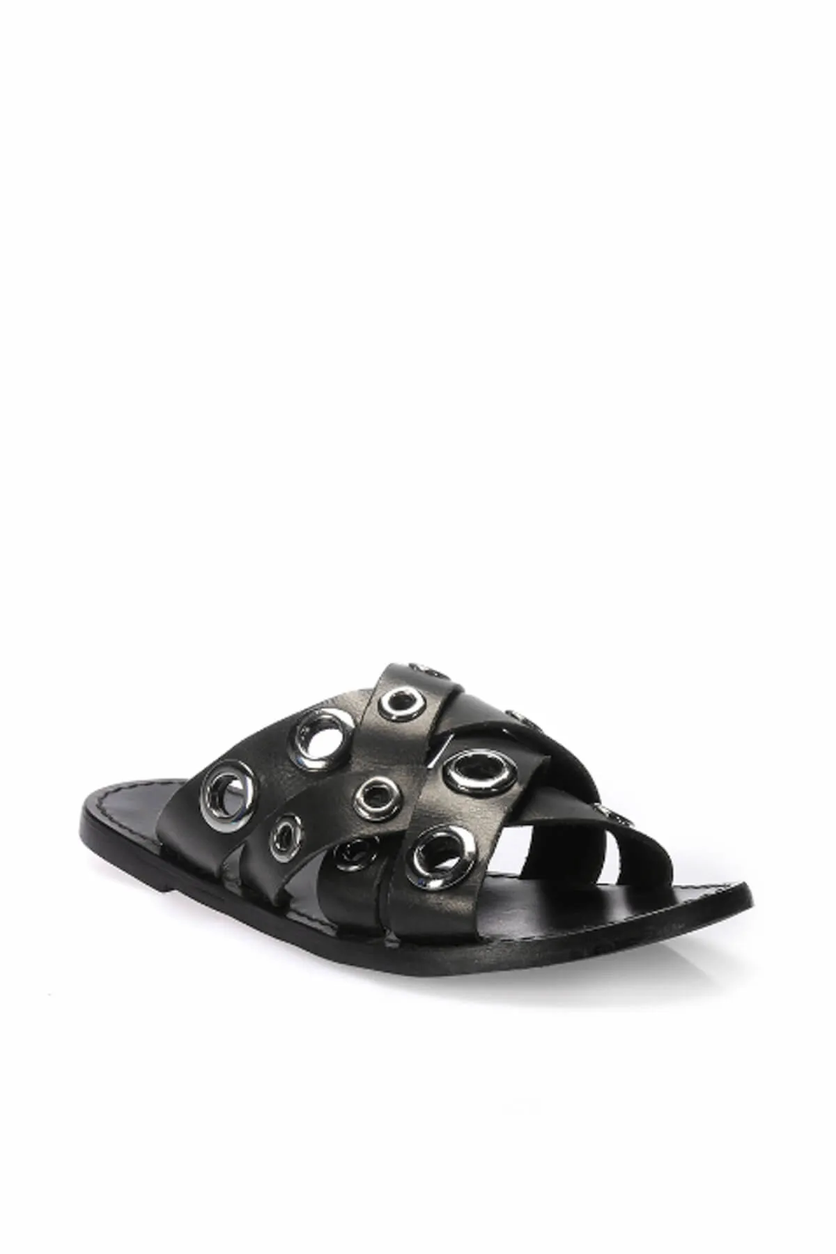 

Women Sandals Genuine leather black shoes Summer Indoor Outdoor Flip Flops Beach Shoe Female Slippers Platform Casual
