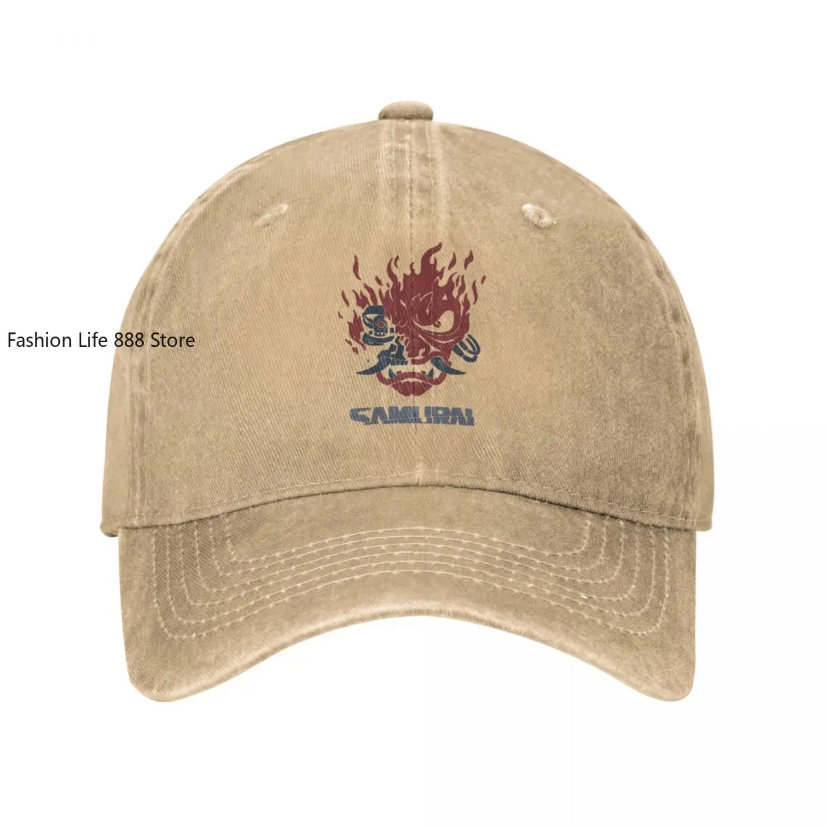 Бейсболка самурая в стиле кибер-панк 2077 потертые шапки винтажная Кепка для бега