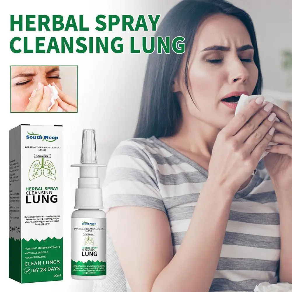 

5pcs 20ml Lung Detox Herbal Cleanser Spray For Smokers Clear Nasal Congestion Anti Snoring Solution Stop Snore Relief Spray Nose