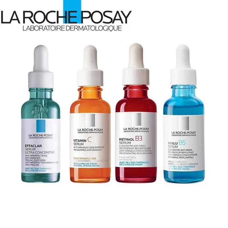 

4PCS Original La Roche-Posay Effaclar/Retinol B3/Pure VitaminC10/Hyalu B5 Serum Anti-Aging Brighten Repair Acne Sensitive Skin