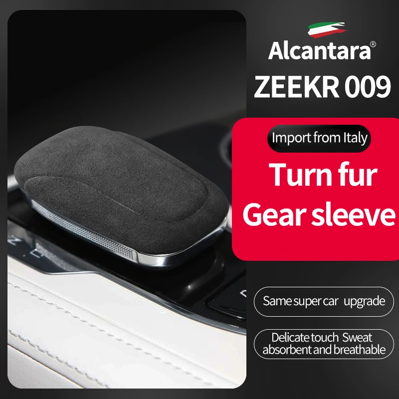 

For Zeekr 001 ZEEKR 009 Alcantara Suede Gear Shift Cover Car Interior Head Shifter Knob Frame Trim Protection Case