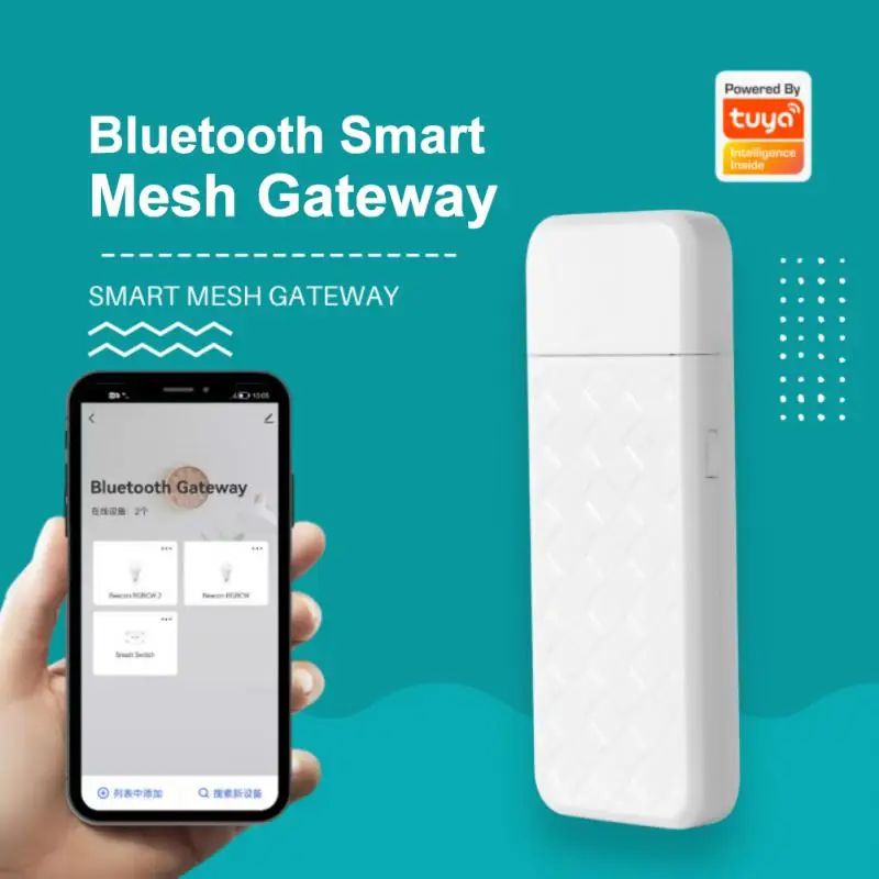 

Tuya Smart Gateway Hub Smart Home Bridge Bluetooth Mesh Gateway USB Power Supply APP Wireless Remote Control Support 128 Devices