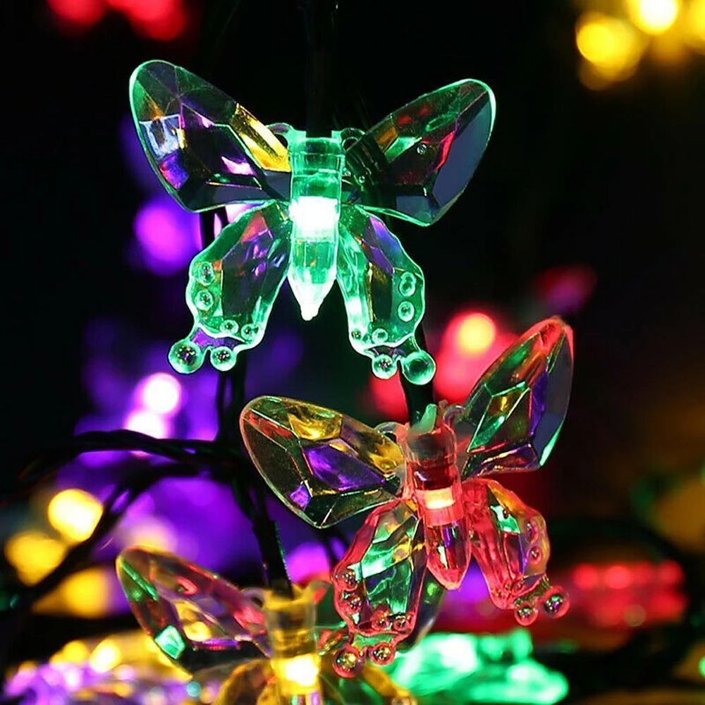 

Led Solar Light Solar Garden Light Xmas Outdoor Decoration Lights Garden Butterfly/bee Decorative Light Outdoor Garland Lights
