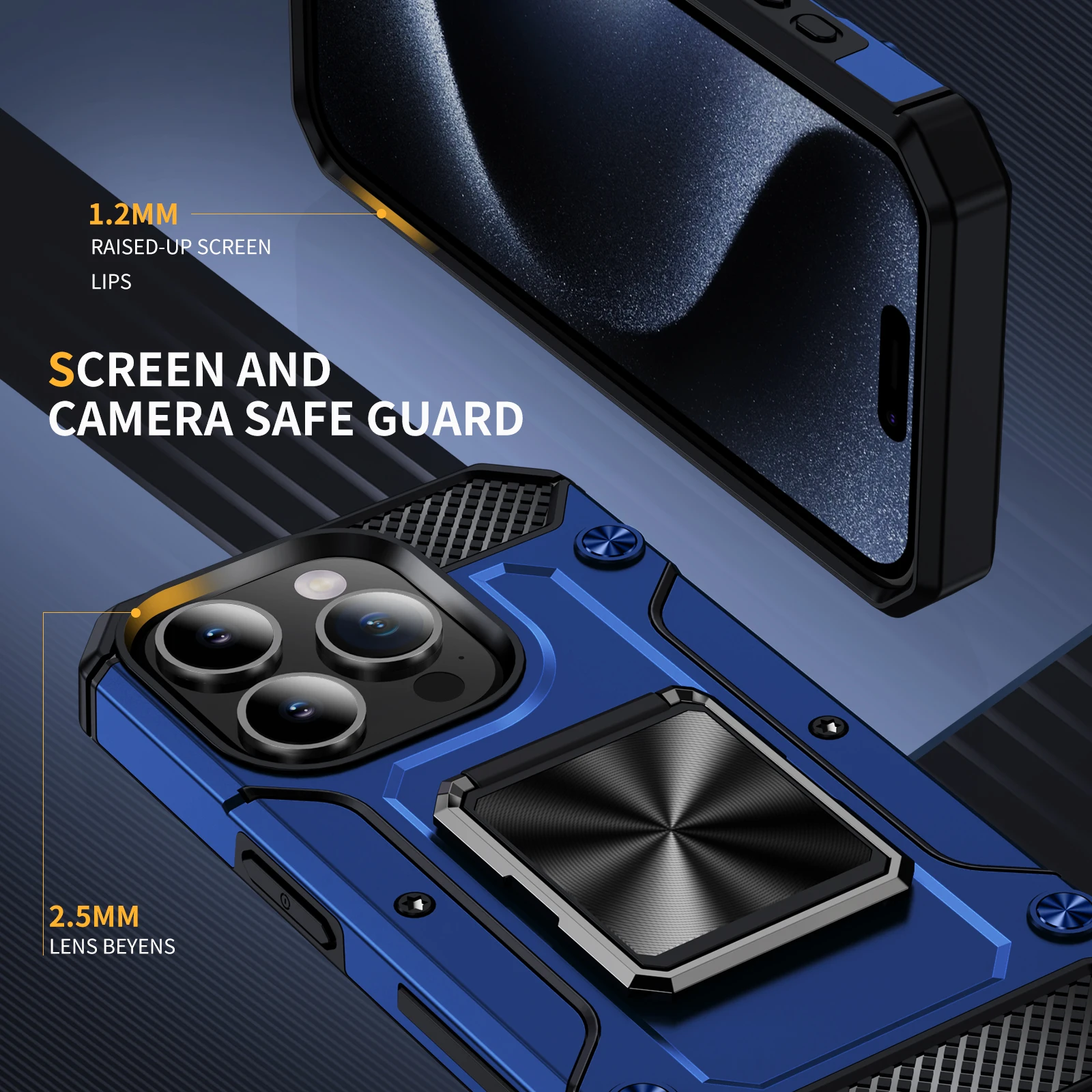 Прочный бронированный ударопрочный чехол для телефона iPhone 11 12 13 14 Plus 15 Pro Max