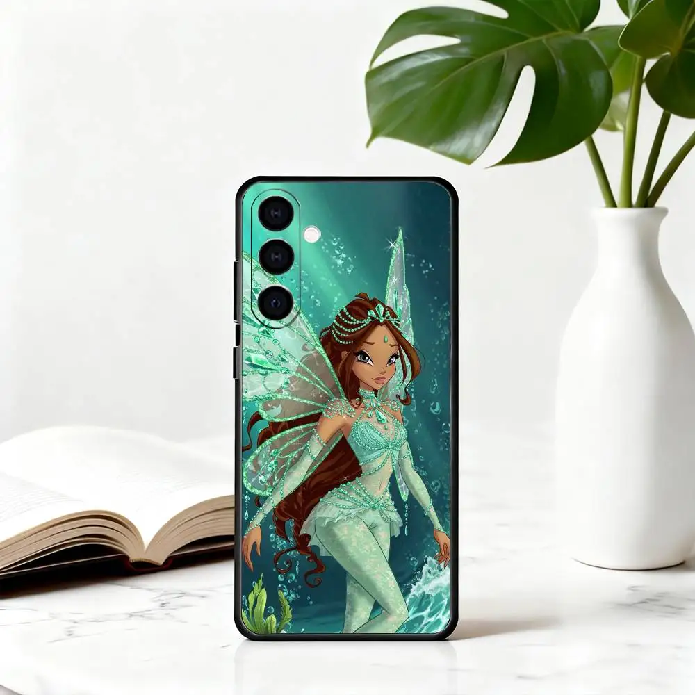 Фото Чехол для телефона Girl W-Winx Clubs WC для Samsung Galaxy A73, A72, A71, A70, A53, A52, A51, другие, мягкий черный чехол №3