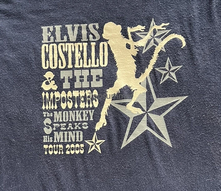 

Vintage Elvise Costello & The Imposters The Monkey Speaks His Mind 2005 Shirt Xl
