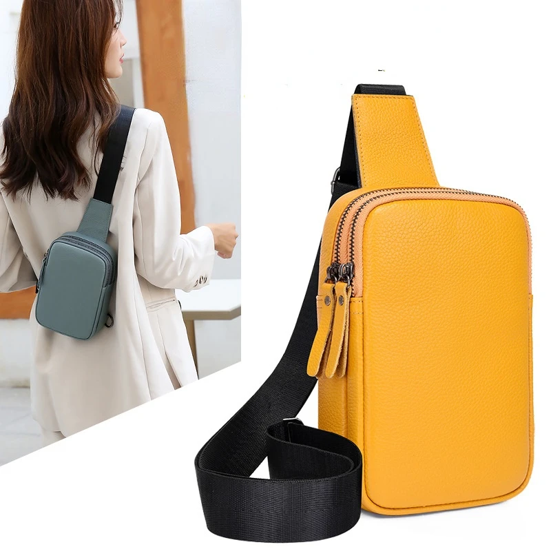 

Women Chest Bags Fashion Crossbody Shoulder Bag Good Quality PU Leather Ladies Travel Sling Bagpacks Solid Female Shoulder Bag