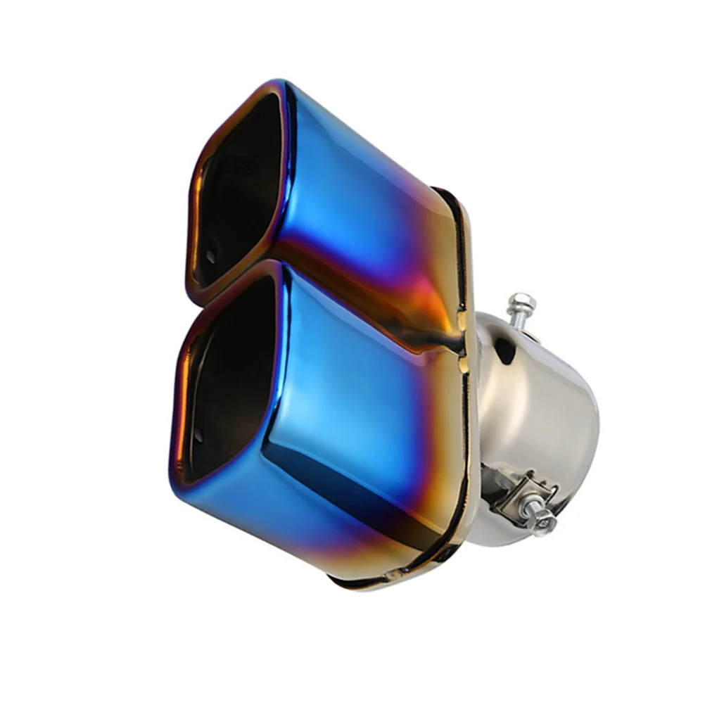 

Automobile Tail Throat Modified Exhaust Pipe 1 to 2 Straight Dual Tail Pipe