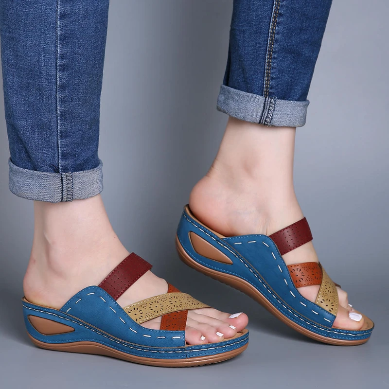 

Summer Women's Wedge Sandals New Open Toe Women Slippers Vintage Anti-Slip Casual Platform Shoes Sandalias De Mujer Verano 2023