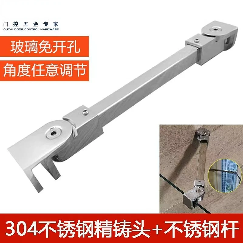 Хромированная бескаркасная душевая дверь, Фиксированная панель от стены к стеклу, зажим опорной балки из стекла в толщину от 1/4 до 3/8 дюйма 6 мм до 10 мм