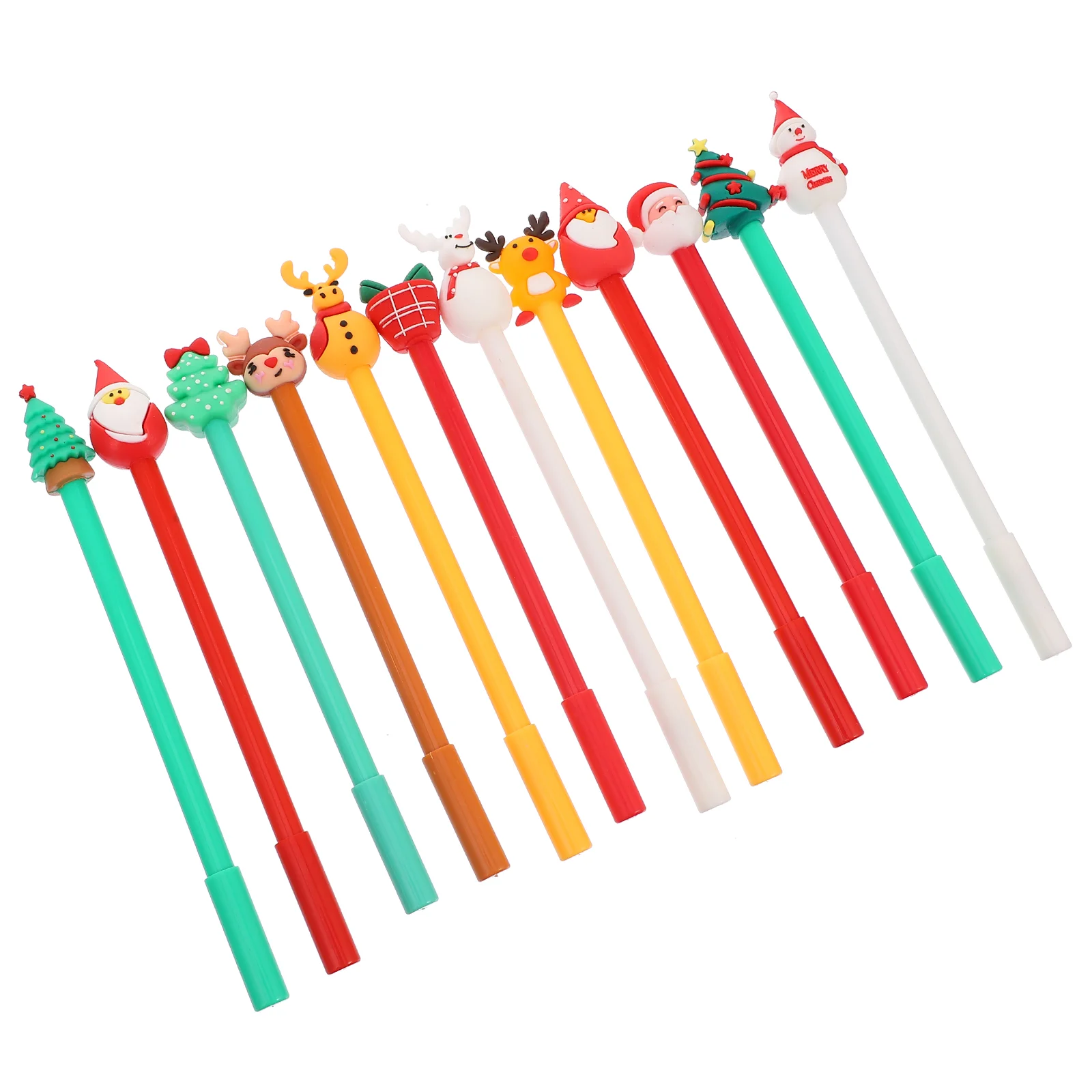 

Christmas Pens Cartoon Ballpoint Pen Gelgoodie Writingparty Ink Rollerball Stationery Novelty Toys Kids Santa Stuffer Stocking
