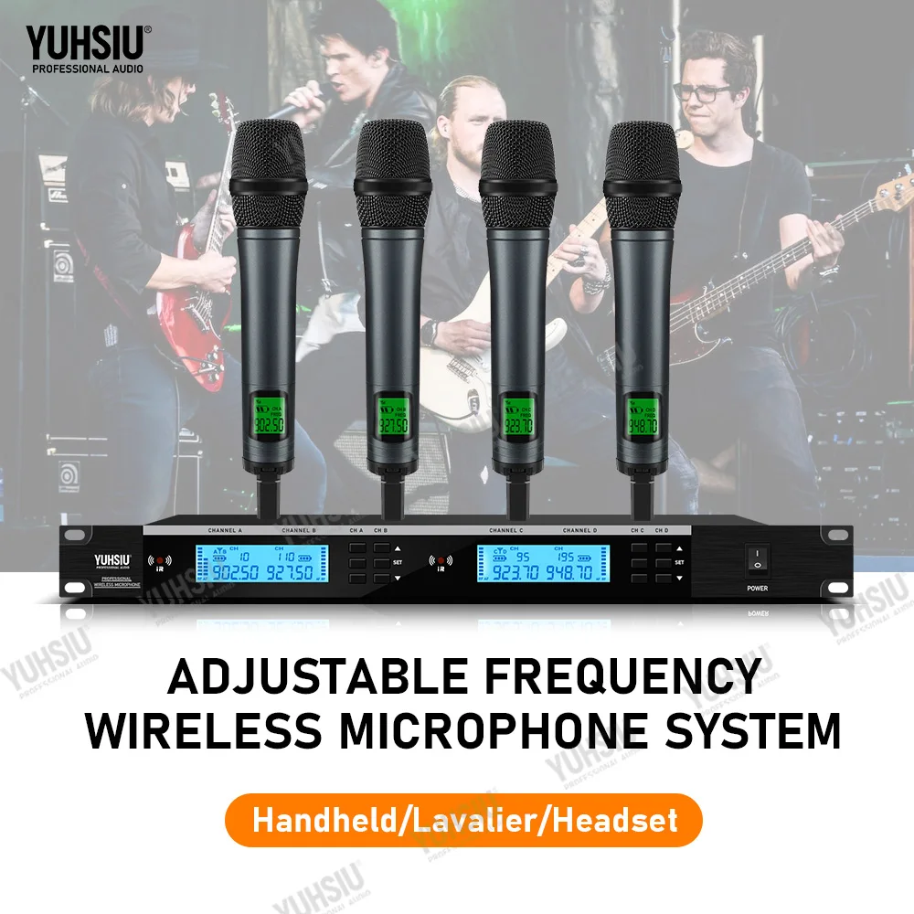 Профессиональная микрофонная система с УВЧ-модуляцией частот, 900 МГц, ручная гарнитура, петличный держатель, подходит для церковного сценического микрофона