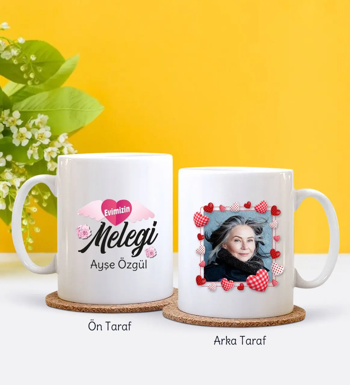 

Персонализированные фото наш дом Ангел Дизайн белая кружка Bardak-1