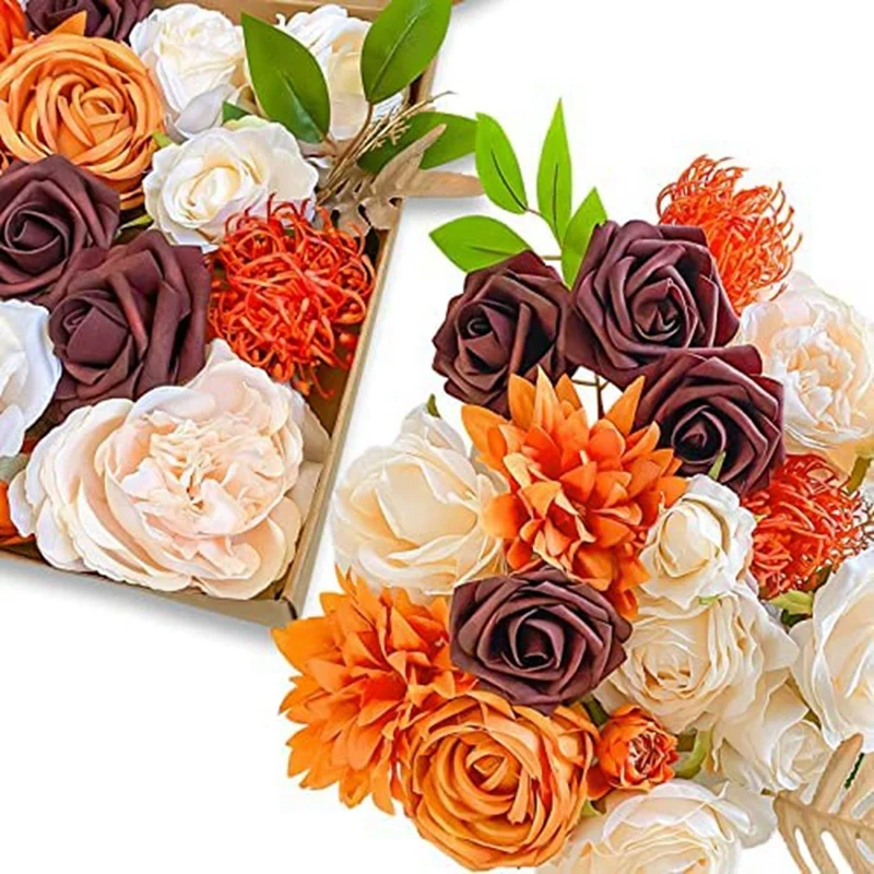 

Искусственные цветы, комбинированный набор для «сделай сам», свадебные букеты, искусственные розы для «сделай сам», свадебные букеты для ук...