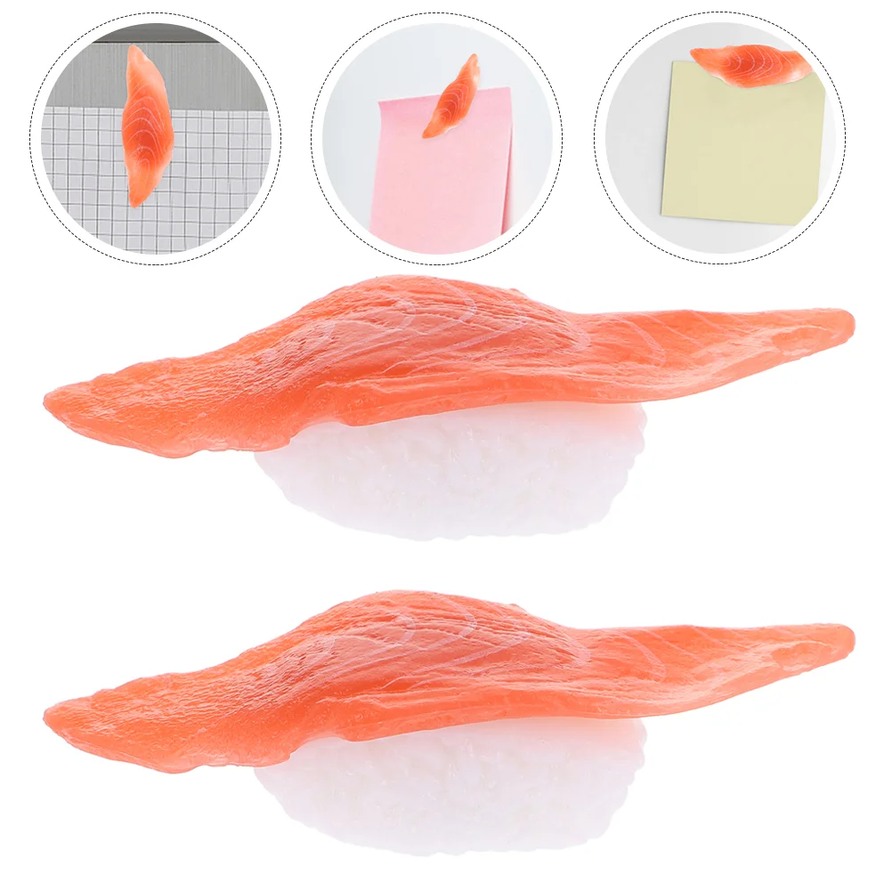 

Magnets Fridgefake Salmon Fish Sushi Model Sample Gifts Vegetable Decorative Refrigerator Lifelike Ramen Japanese Slices Prop