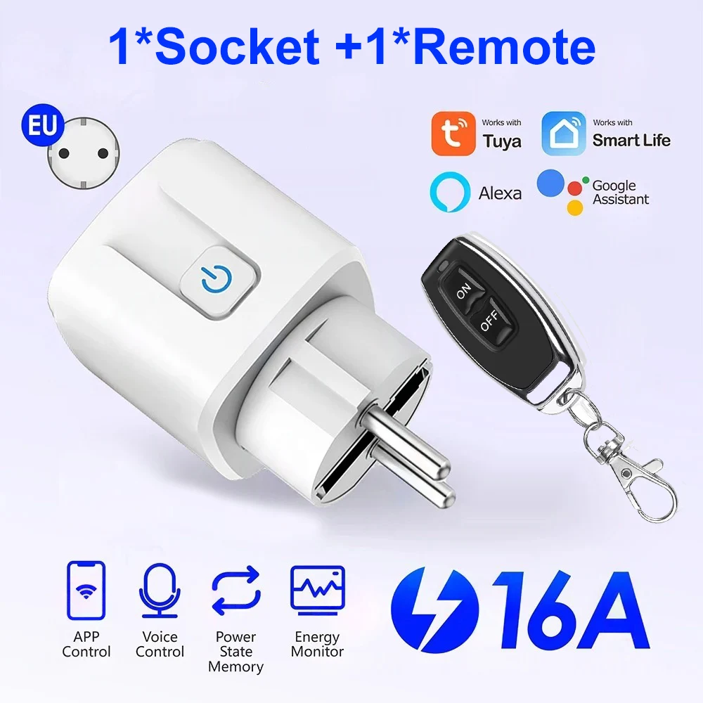 

Умная розетка kebidumei Tuya Wi-Fi 16А