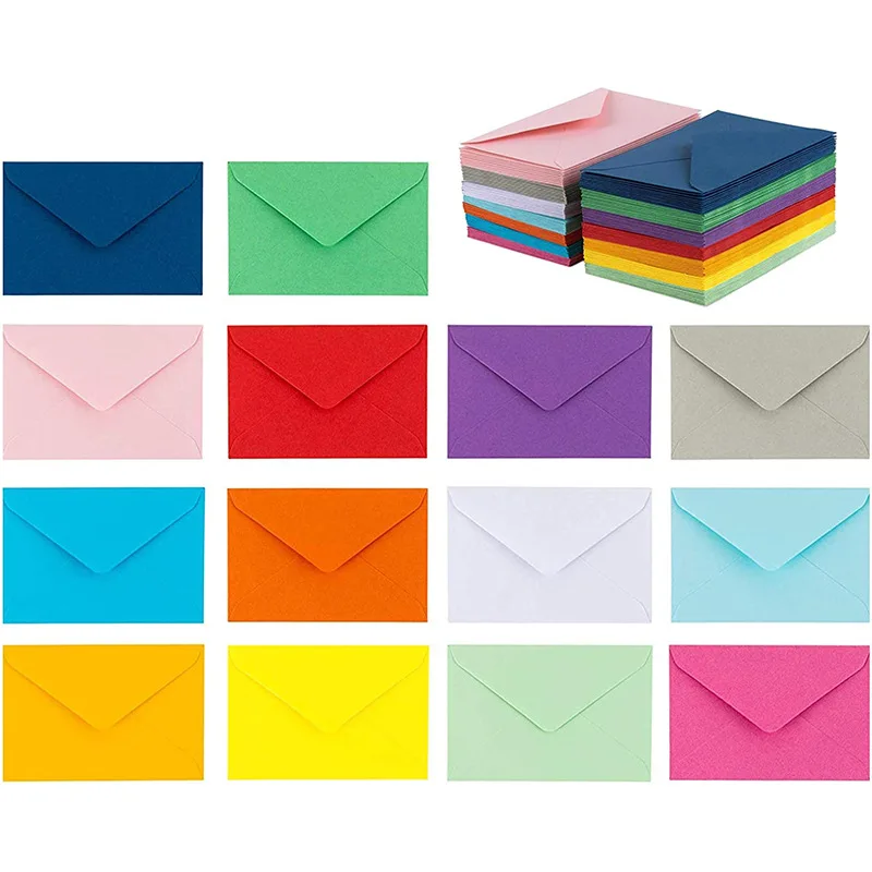 

(10 Pieces/Lot) 10*7CM Color Mini Envelope Membership Card Paper Storage Blank Envelopes