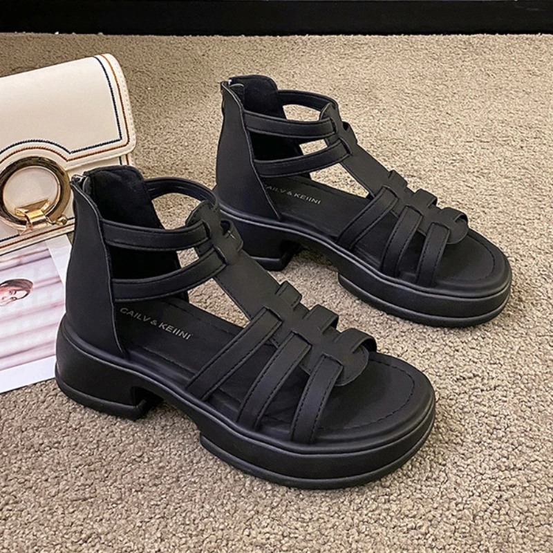 Женские босоножки на мягкой подошве универсальные сандалии в римском стиле