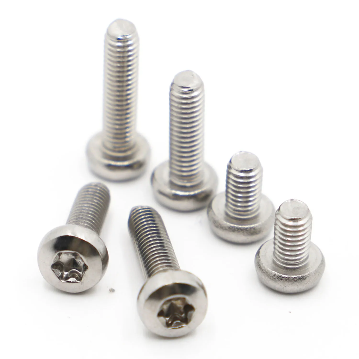 

5-50pcs M1.4 M1.6 M2 M2.5 M3 M4 M5 M6 M8 GB2672 304 Stainless Steel Torx Pan Head Screw Six-Lobe Round Head Machine Screws