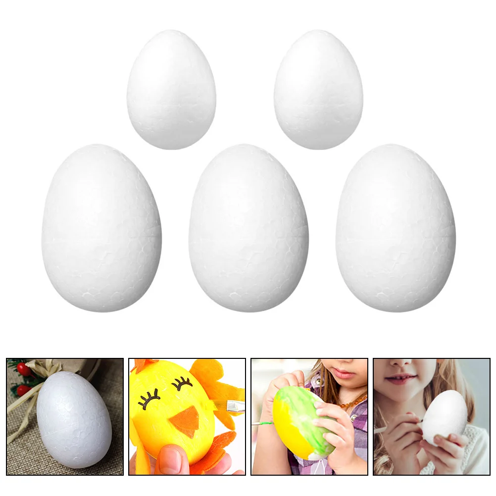 

6Pcs Graffiti Eggs Hand-painted Simulation Eggs Easter Party Decorations for DIY